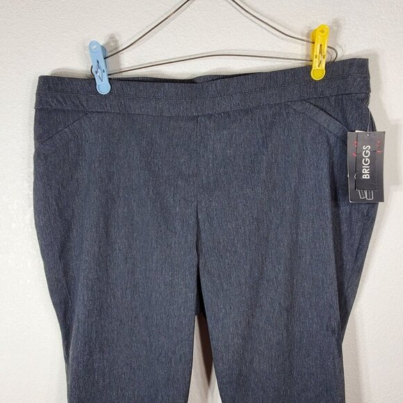 Briggs Womens Heather Grey Comfort Waistband Slimming Pants Size 22WS - Picture 12 of 12